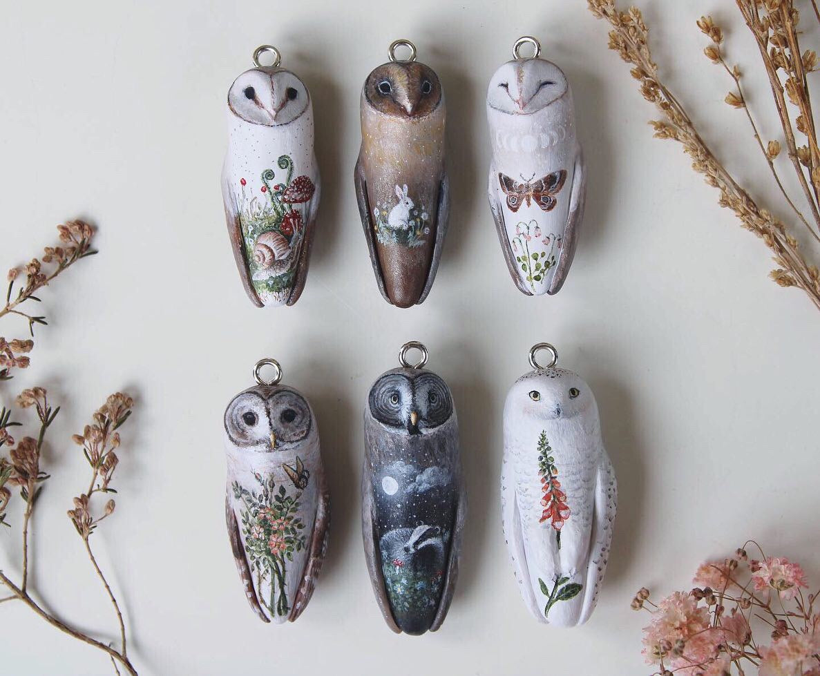 Custom Barn Owl Necklace | Commission Slots