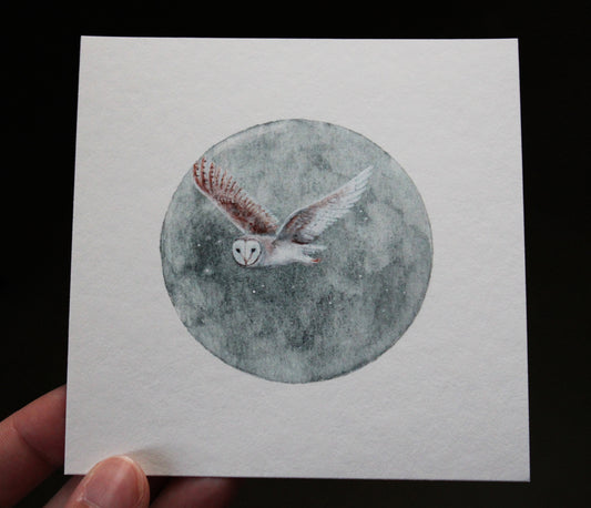A Flight Through the Night Clouds | 4 x 4 Inch Giclée Print