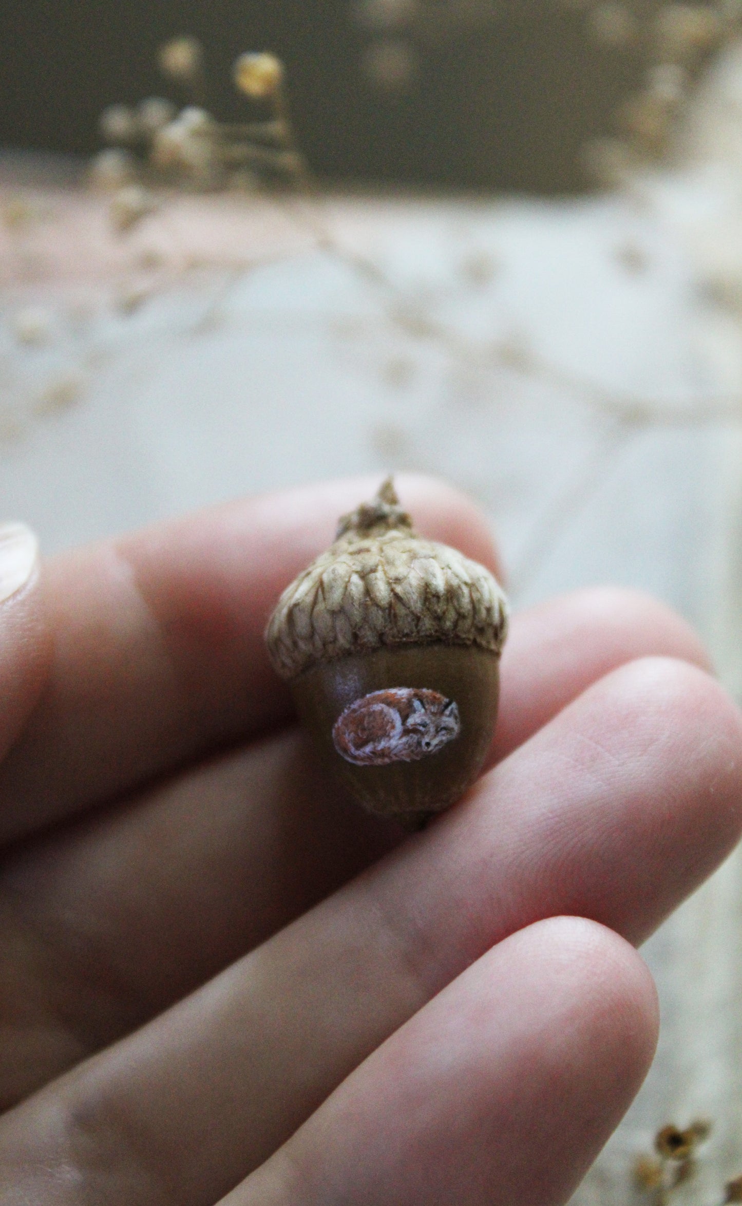Faerie Coins | Painted Acorns and Wood Slices