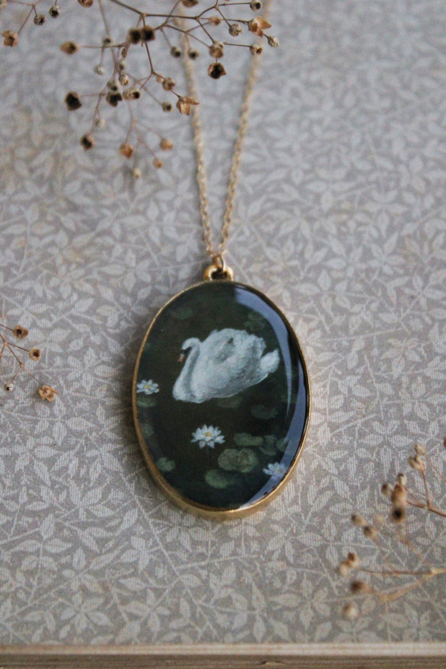 Waterlily & Swan Lake Necklace