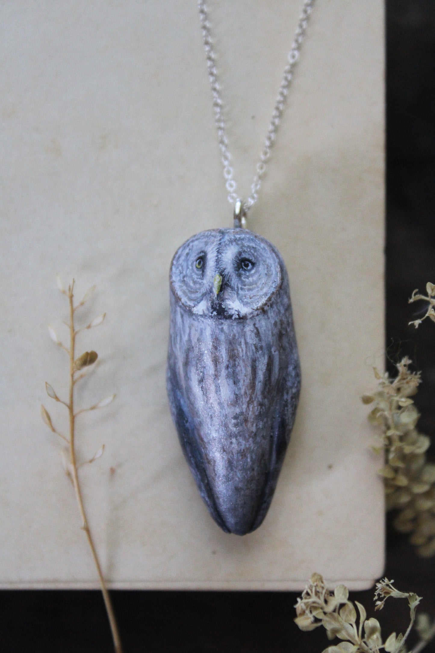 Great Gray Owl Necklace