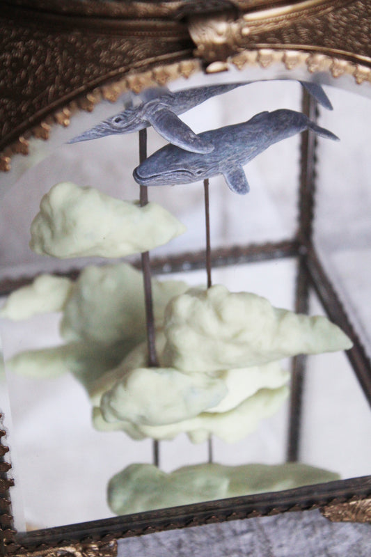 In the Clouds | Humpback Whale Glass Shadowbox