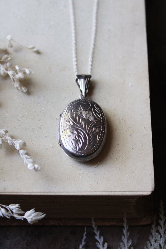 Barn Owl & Snowdrops | Vintage Locket