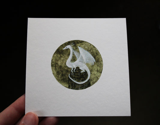 Runic Dragon | 4 x 4 Inch Giclée Print