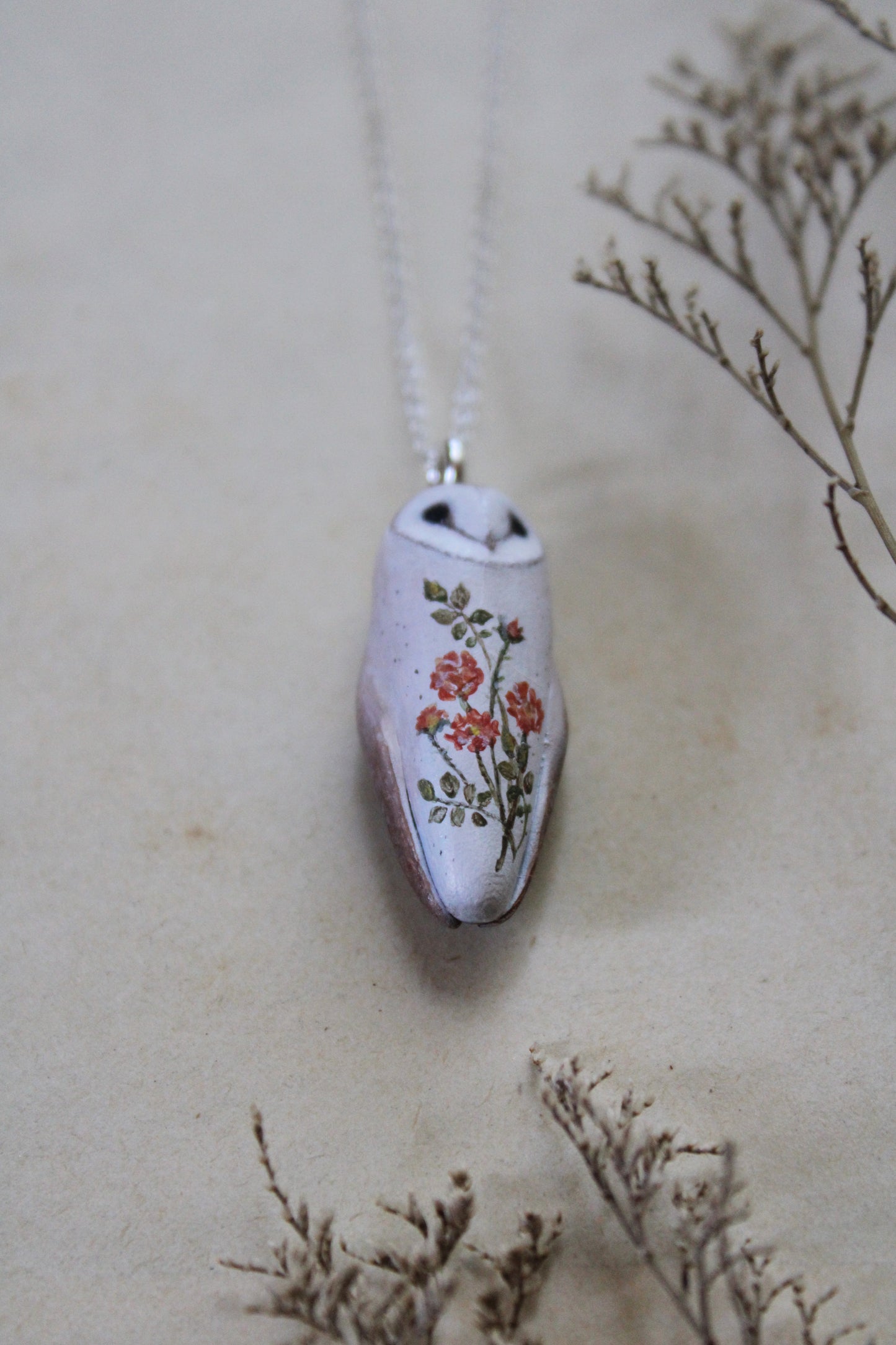 Botanical and Fungi Barn Owl Necklaces