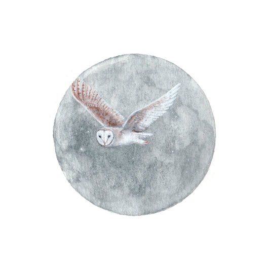 A Flight Through the Night Clouds | 4 x 4 Inch Giclée Print