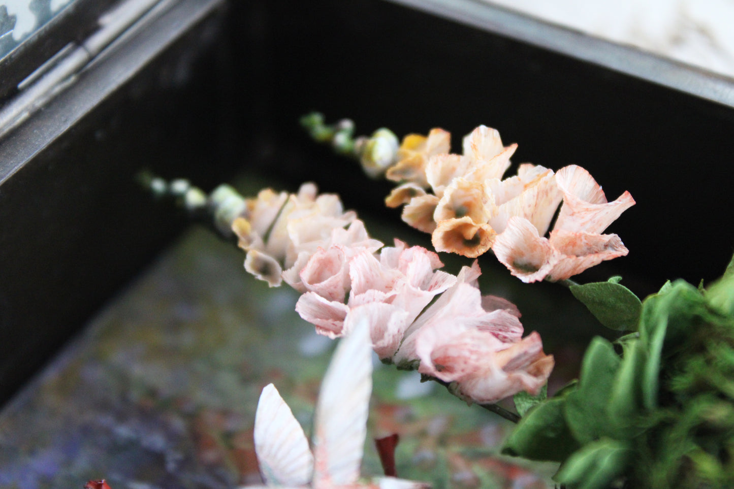A Garden for the Hummingbirds | Glass Shadowbox Sculpture