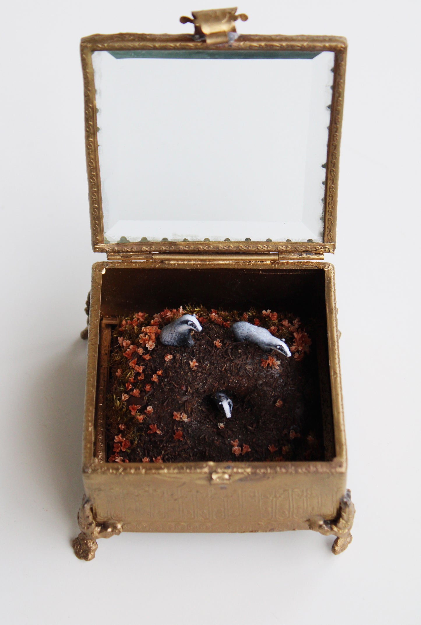 A Home Under the Blossom Tree | Glass Shadowbox Sculpture