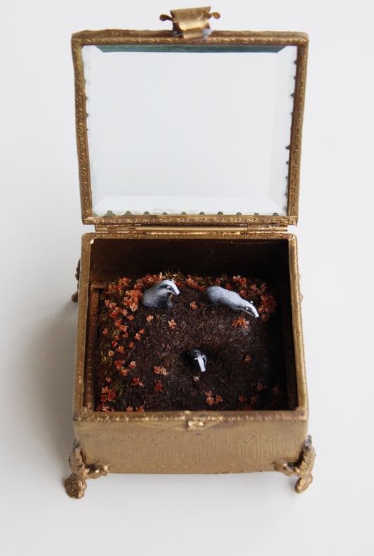 A Home Under the Blossom Tree | Glass Shadowbox Sculpture