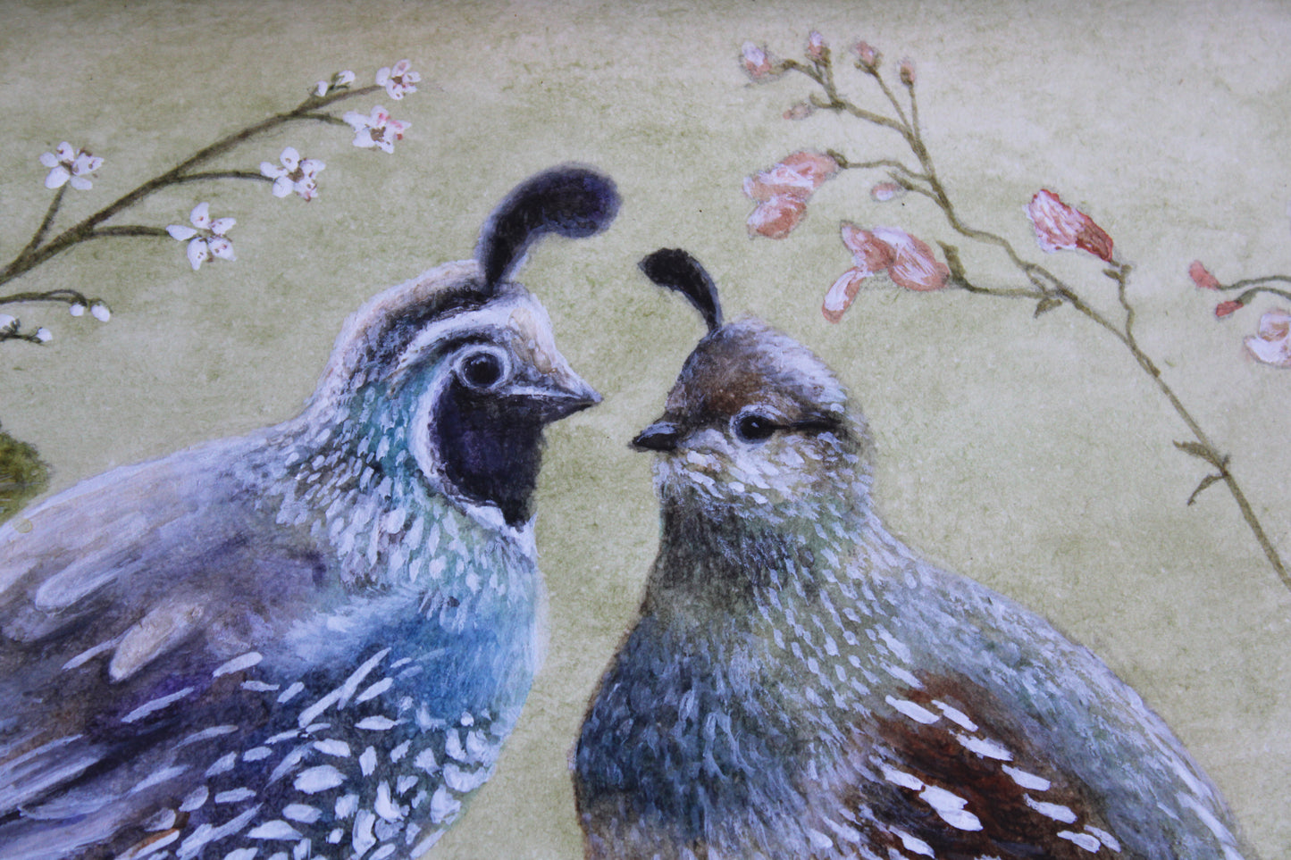 A Quail Family | Original Watercolor Painting
