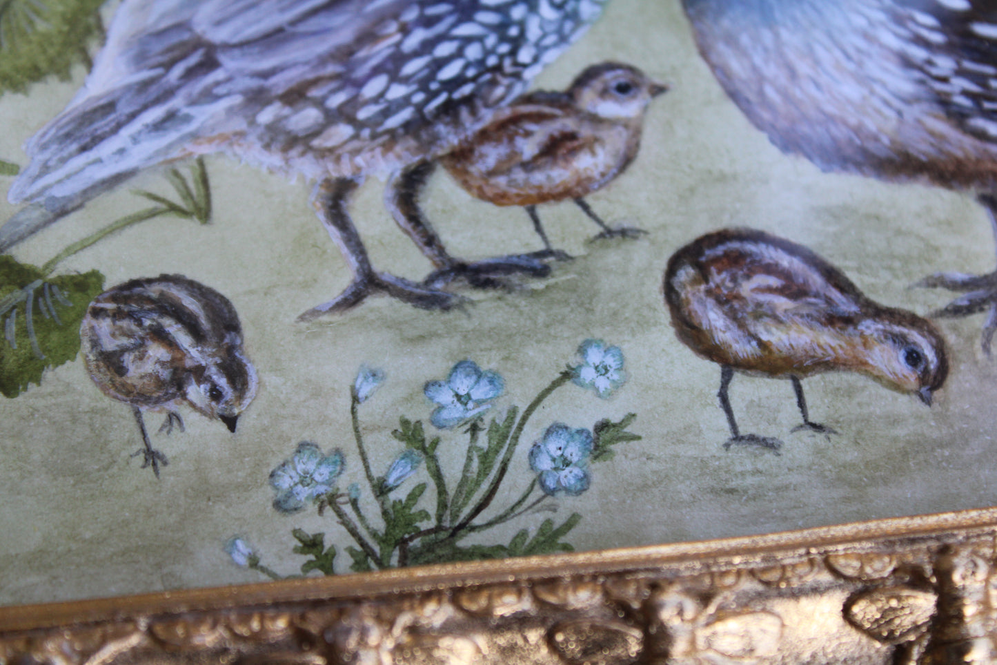 A Quail Family | Original Watercolor Painting