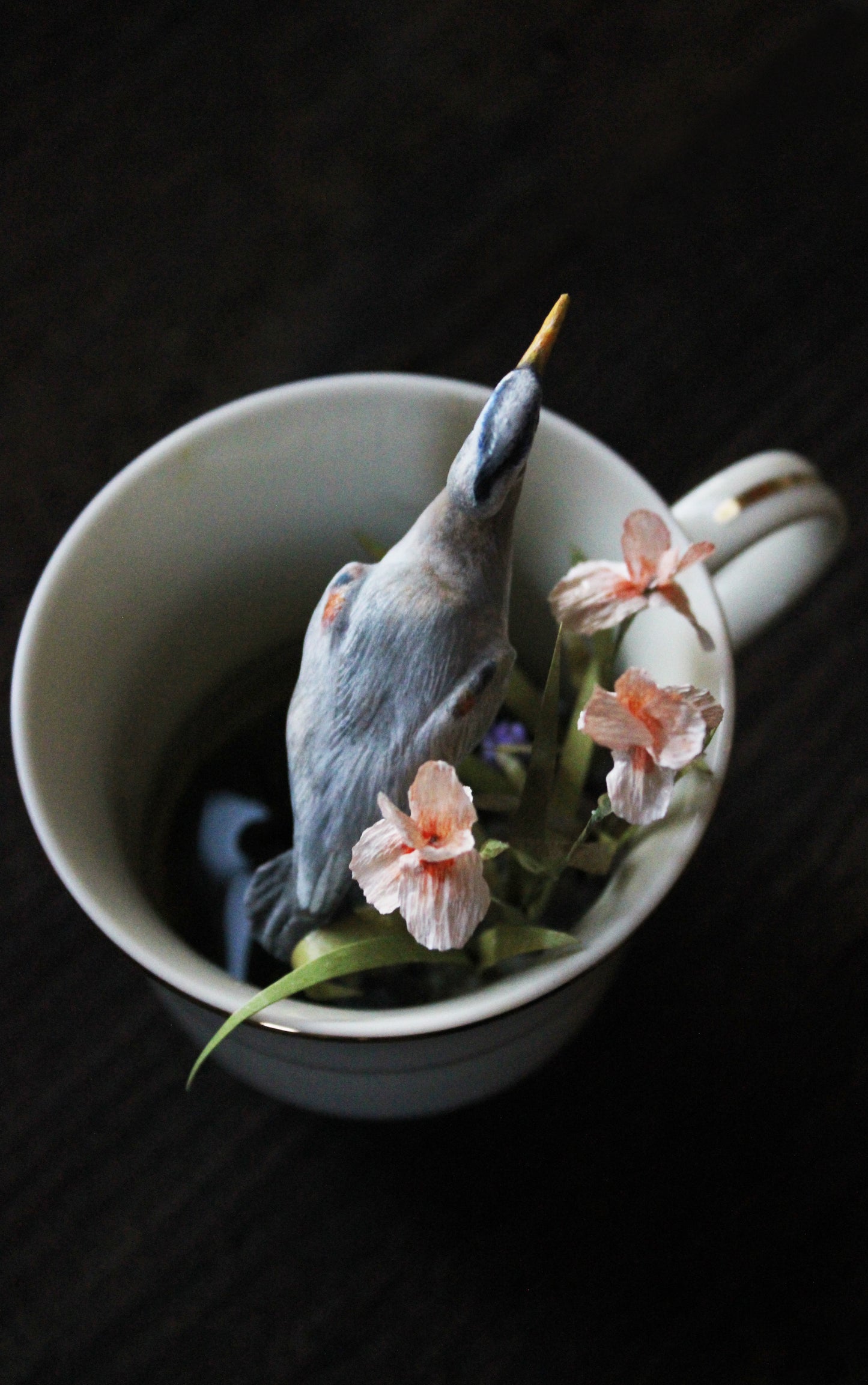 A Sip of Stillness | Heron Teacup Sculpture