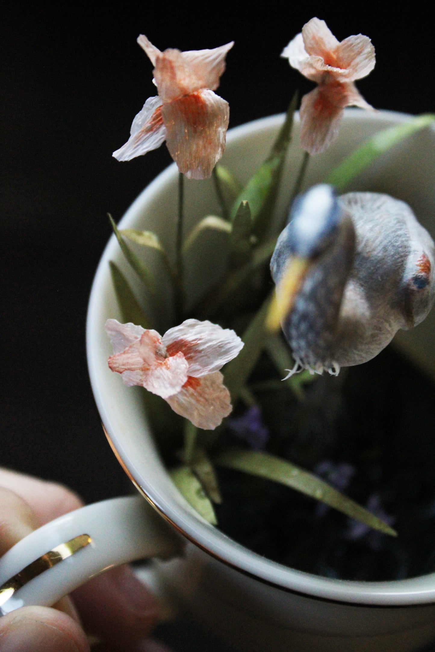 A Sip of Stillness | Heron Teacup Sculpture