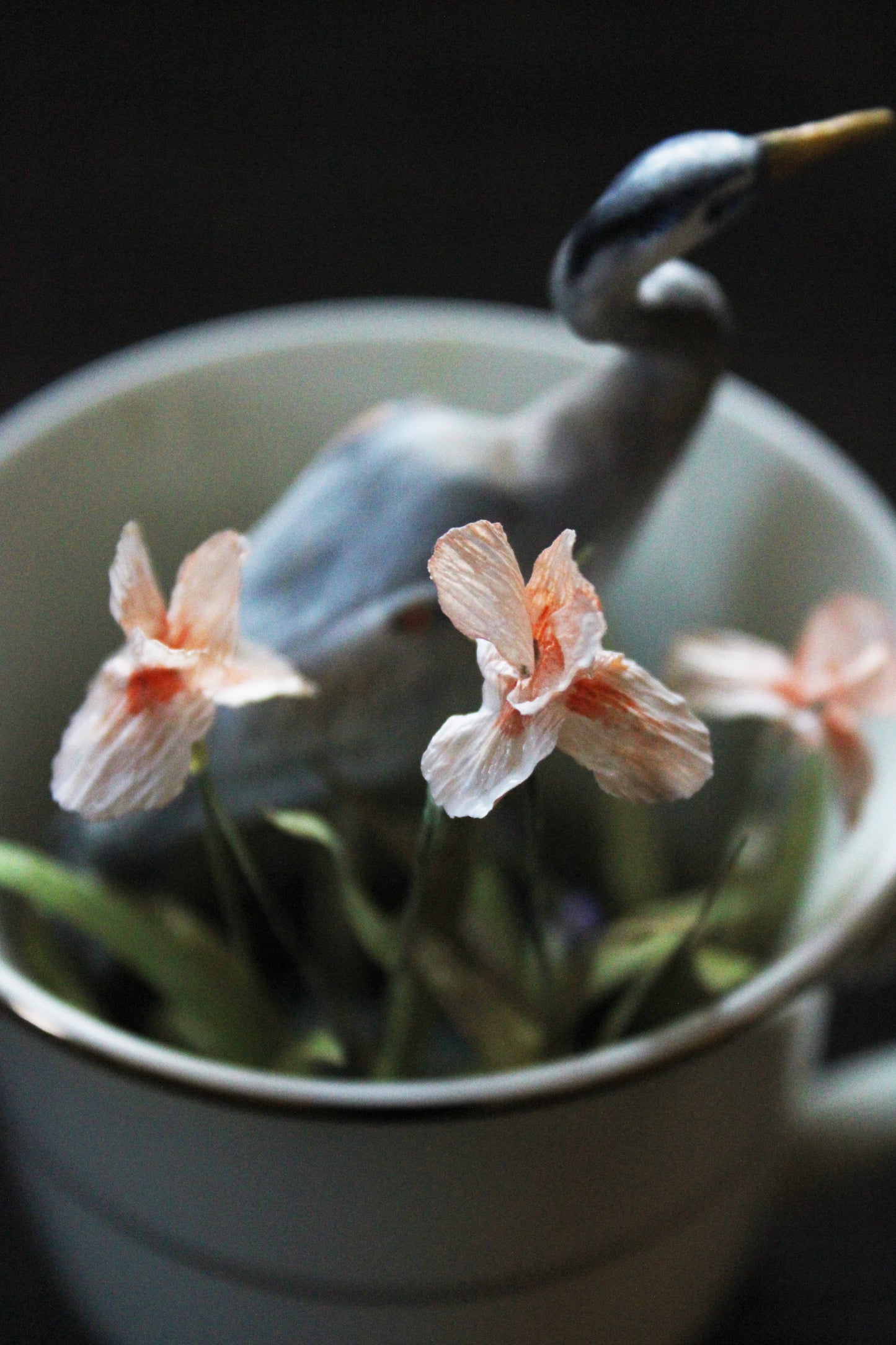 A Sip of Stillness | Heron Teacup Sculpture