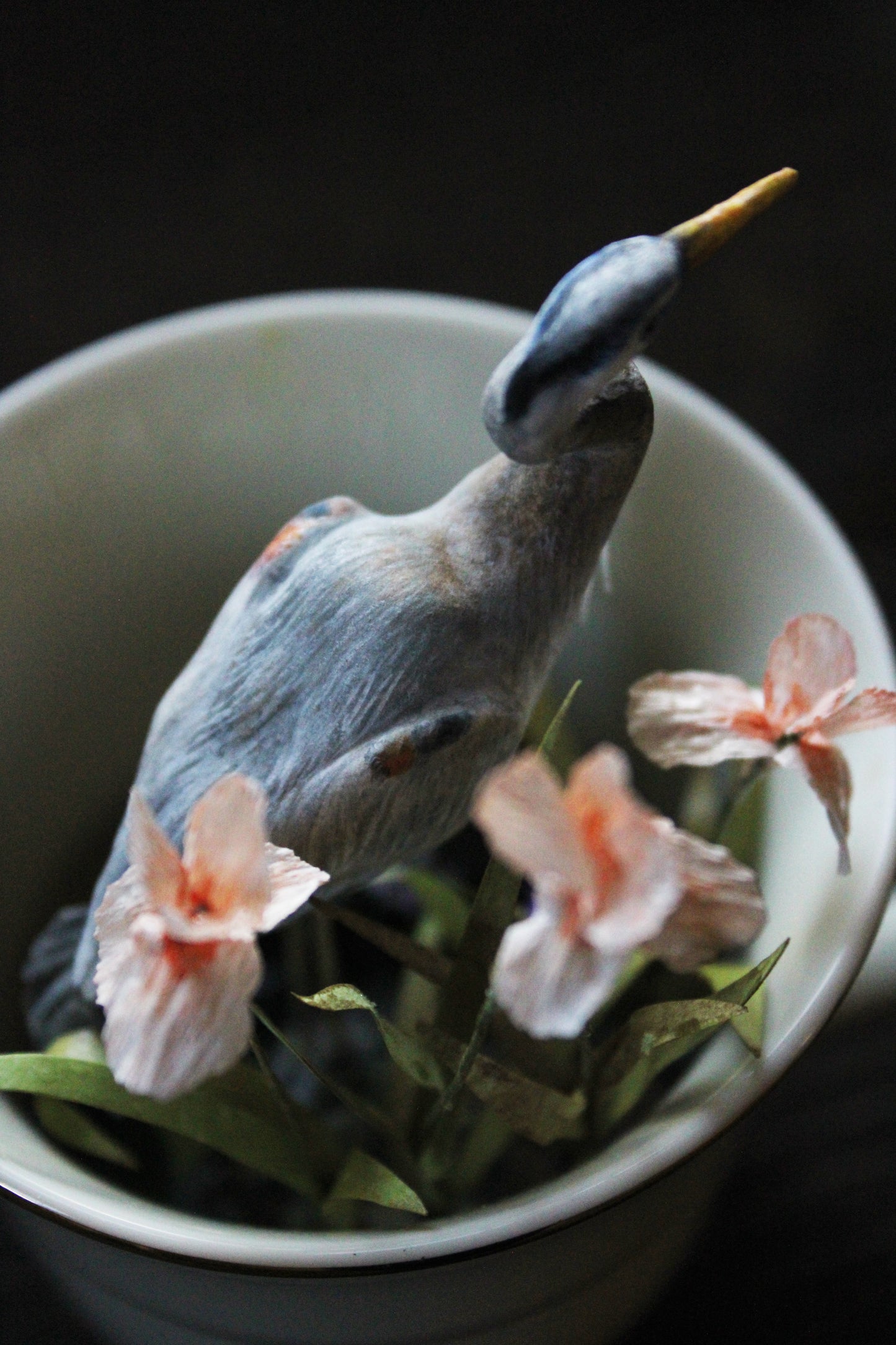 A Sip of Stillness | Heron Teacup Sculpture