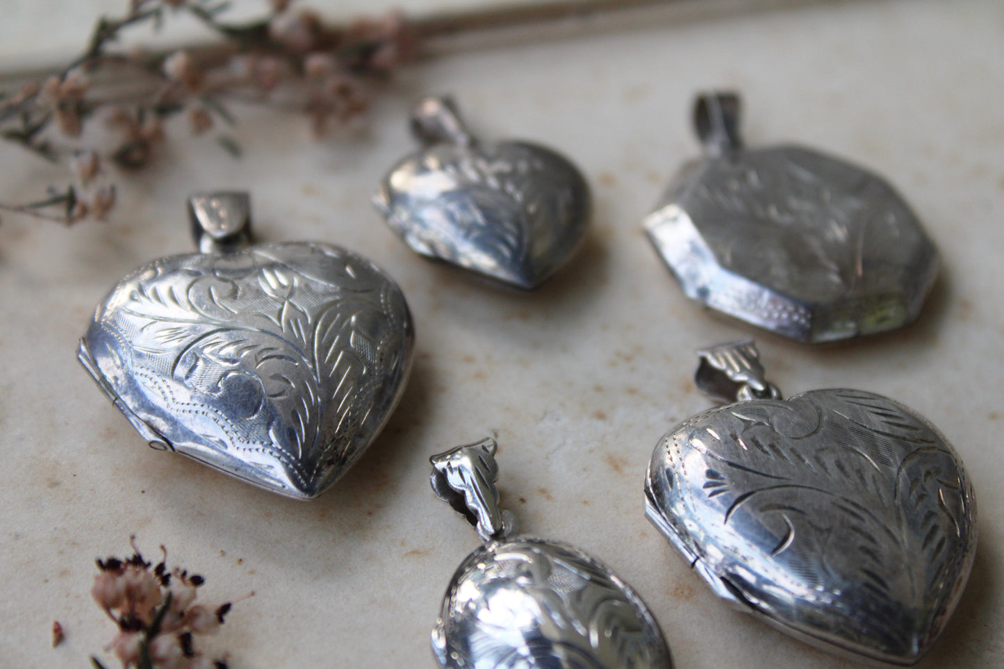 Barn Owl & White Foxgloves | Vintage Lockets