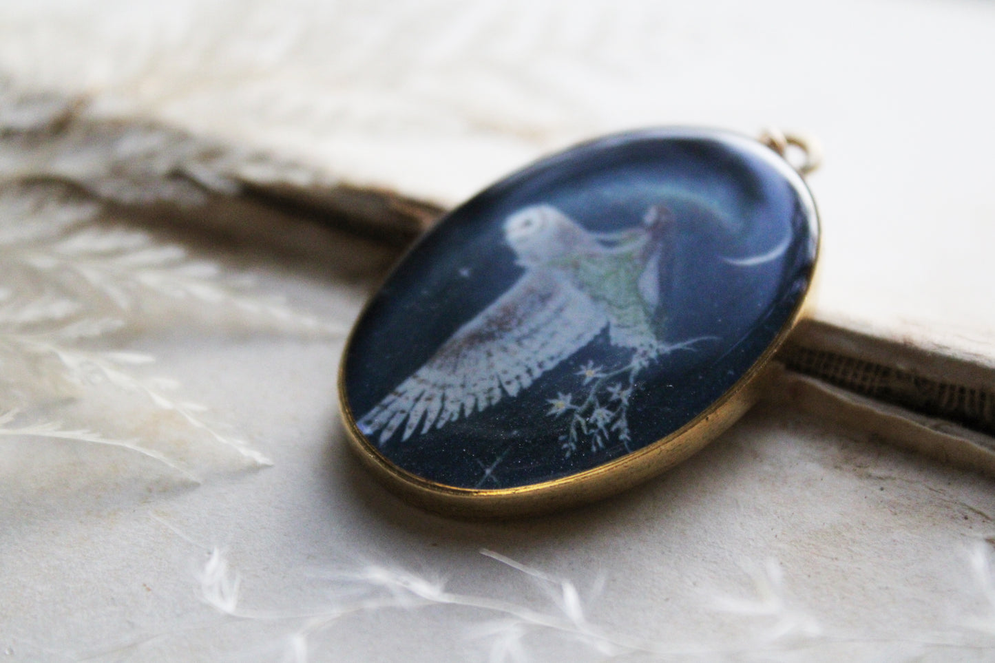 The Finding & Spreading of the Star Flowers | Faerie & Barn Owl Necklace