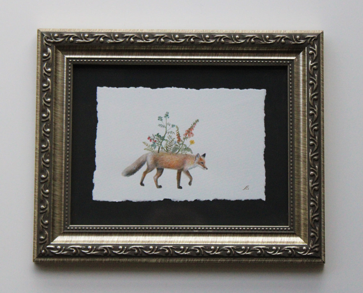 Flora & Foxes II | Framed Original Painting