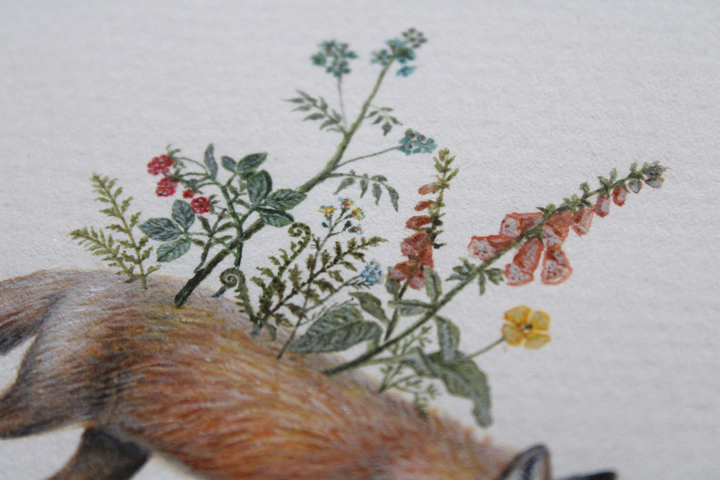 Flora & Foxes II | Framed Original Painting