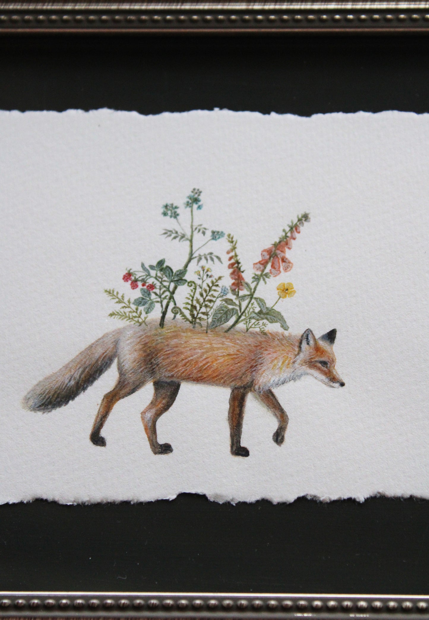 Flora & Foxes II | Framed Original Painting
