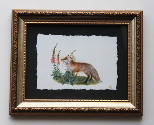 Flora & Foxes IV | Framed Original Painting