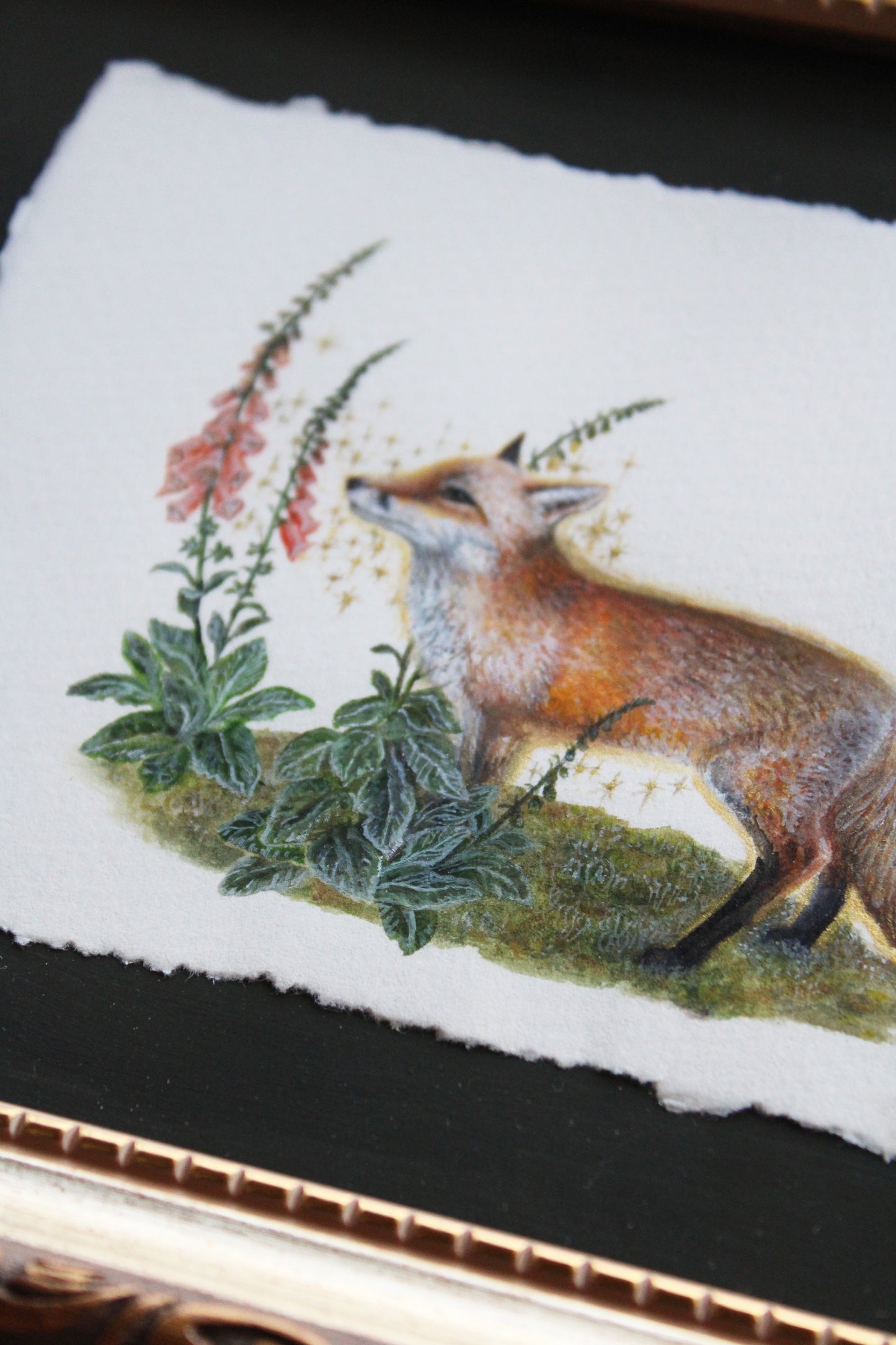 Flora & Foxes IV | Framed Original Painting