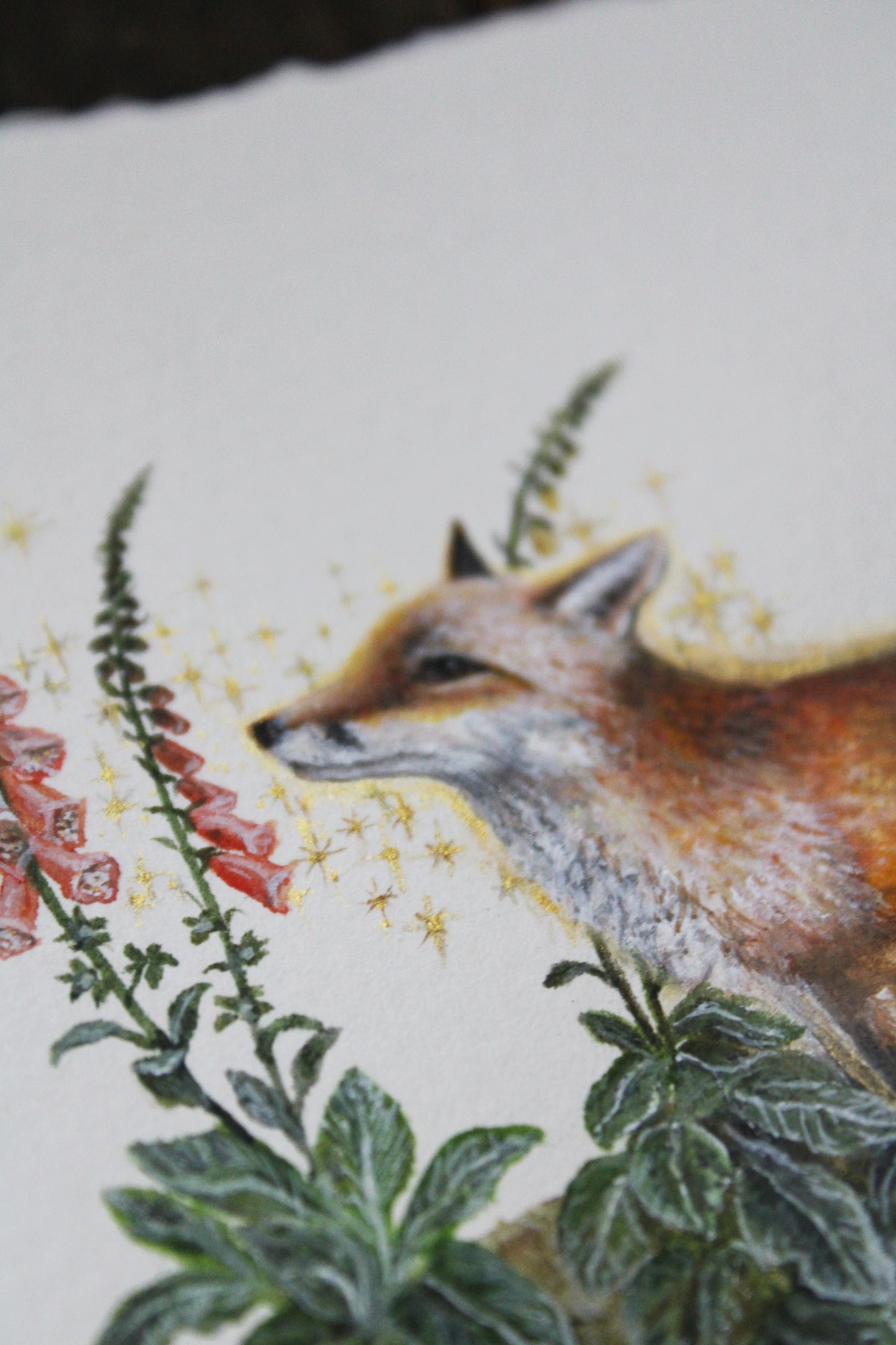 Flora & Foxes IV | Framed Original Painting