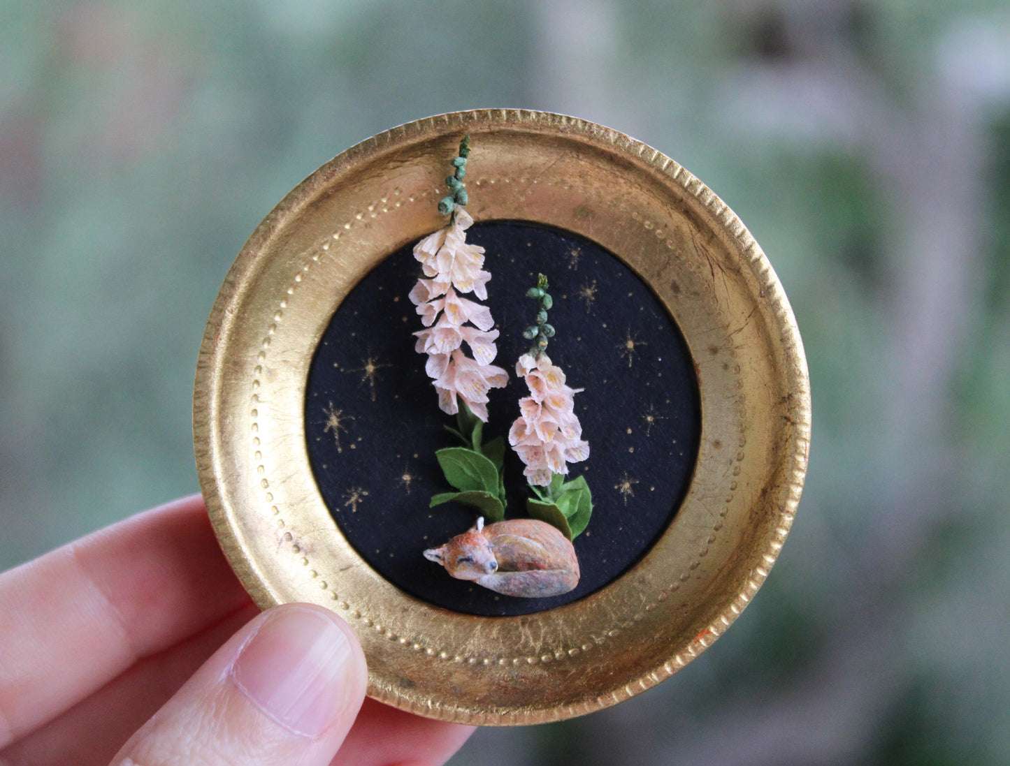 Foxglove Foxcub | Plaque Sculpture