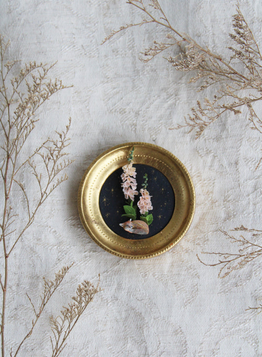 Foxglove Foxcub | Plaque Sculpture