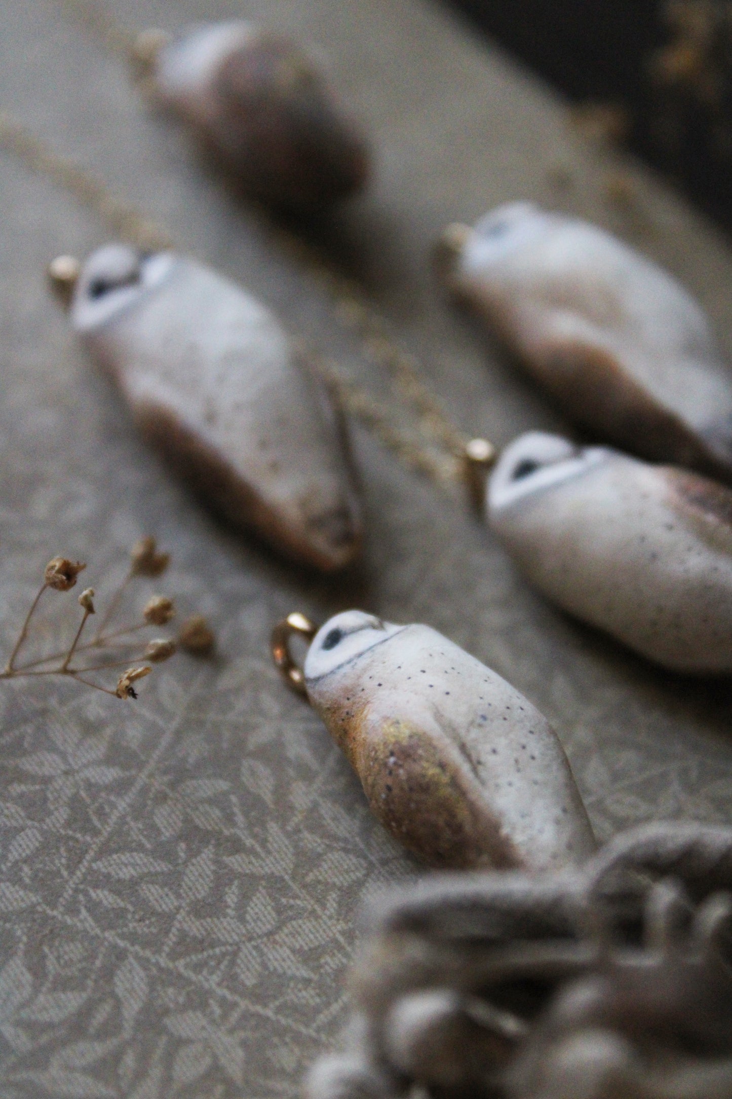 Golden Barn Owl Necklace