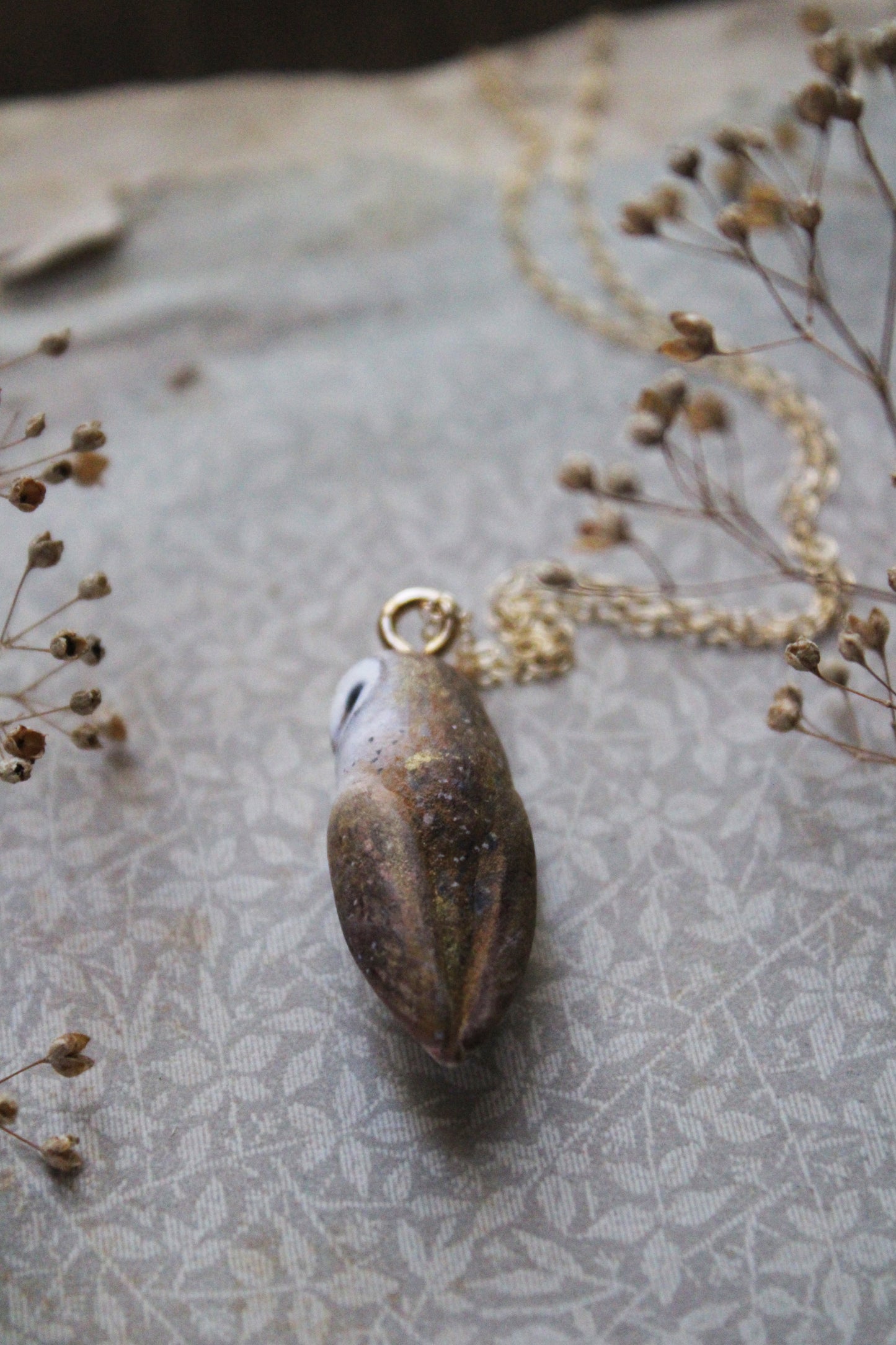 Golden Barn Owl Necklace