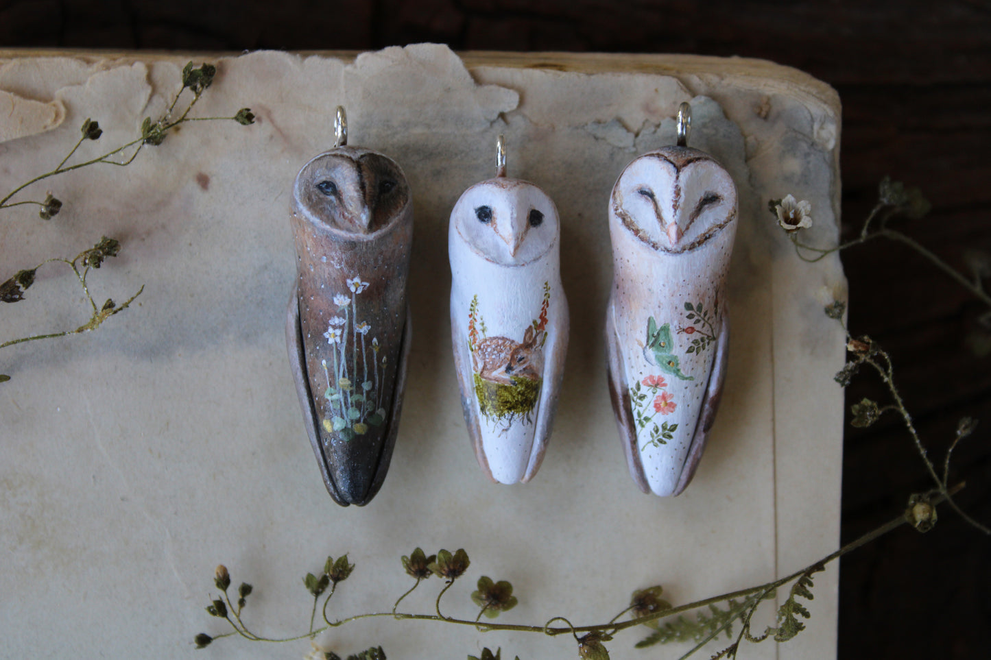 Custom Barn Owl Necklace | Commission Slots