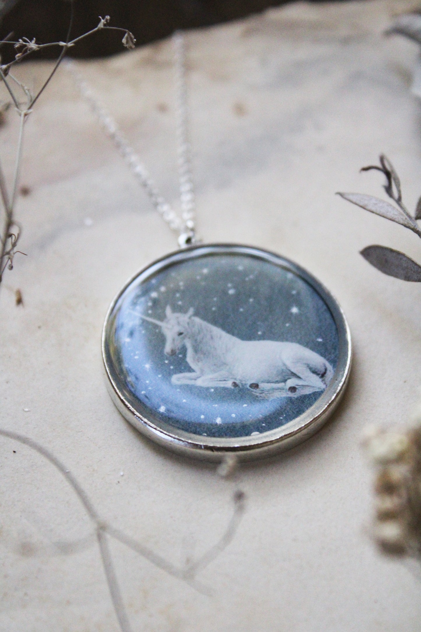 The White Unicorn Necklace
