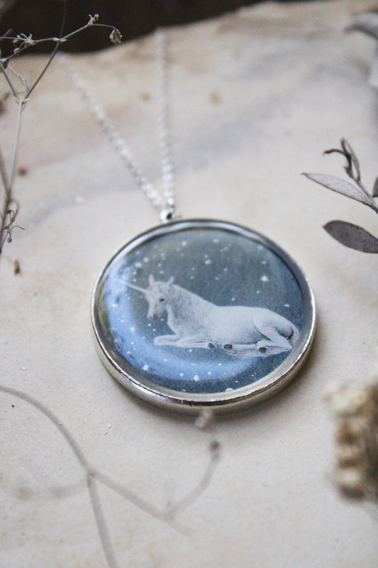 The White Unicorn Necklace