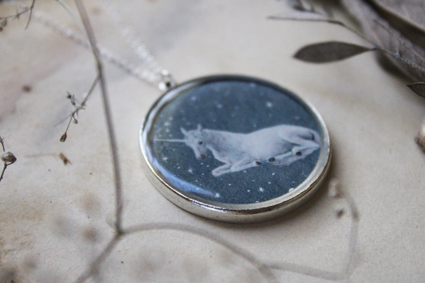 The White Unicorn Necklace