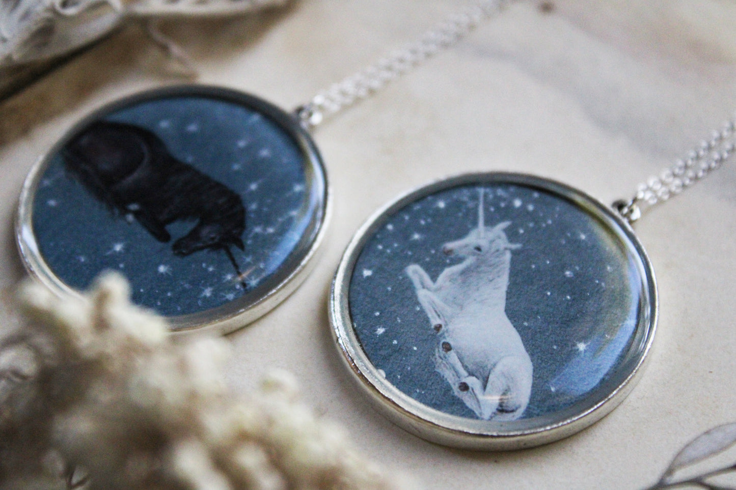 The White Unicorn Necklace