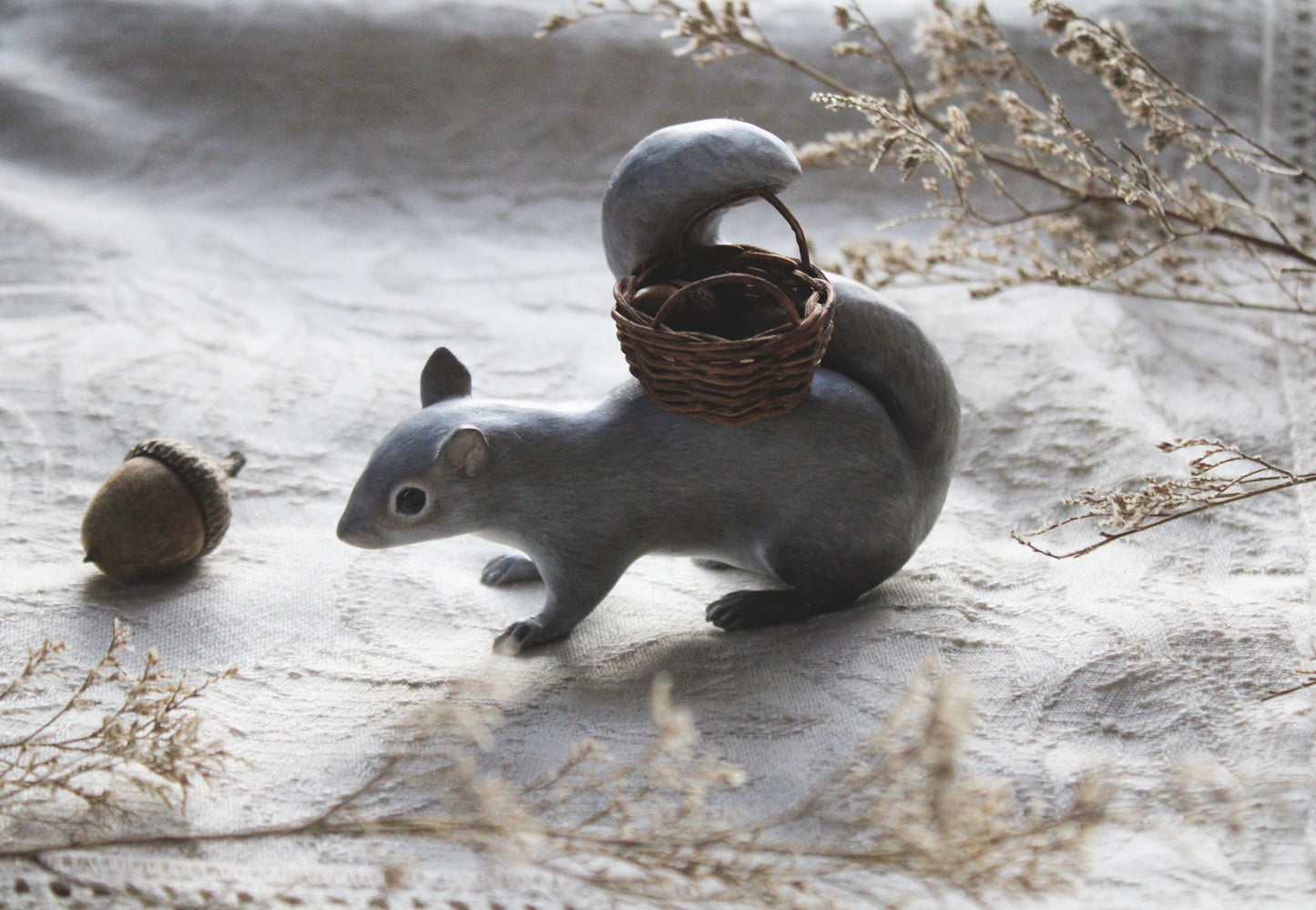 The Acorn Forager | Squirrel Figurine