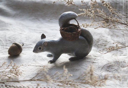 The Acorn Forager | Squirrel Figurine