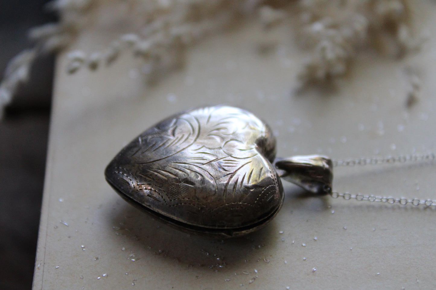 Barn Owl & Snowdrops II | Vintage Locket