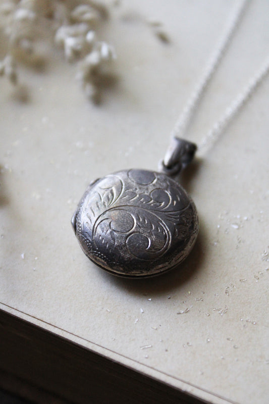 Barn Owl & Snowdrops III | Vintage Locket