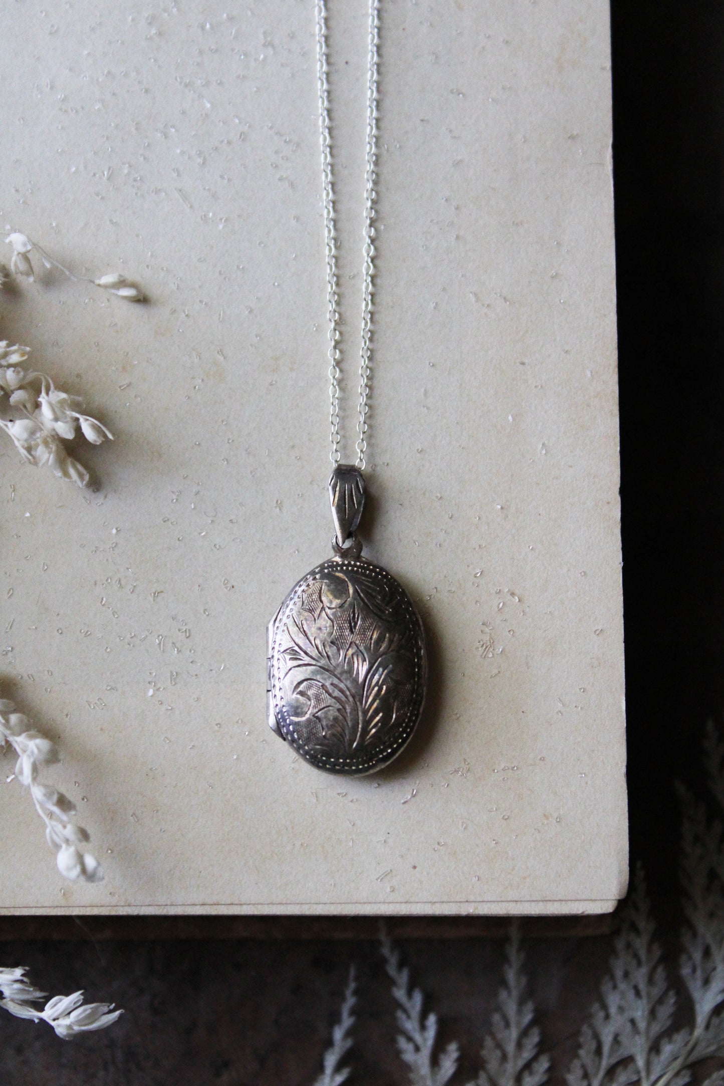 Barn Owl & Snowdrops IV | Vintage Locket