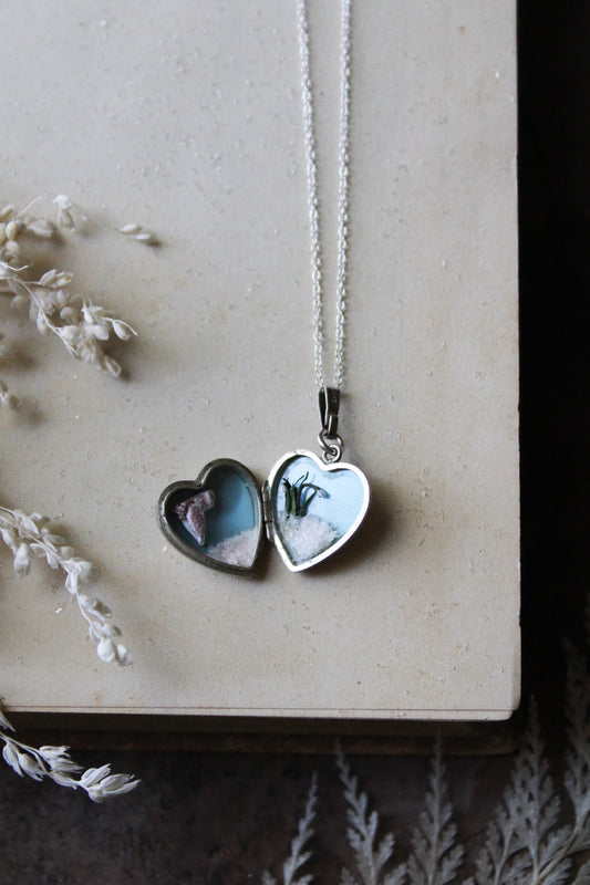 Barn Owl & Snowdrops V | Vintage Locket