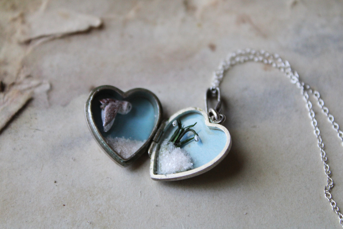 Barn Owl & Snowdrops V | Vintage Locket