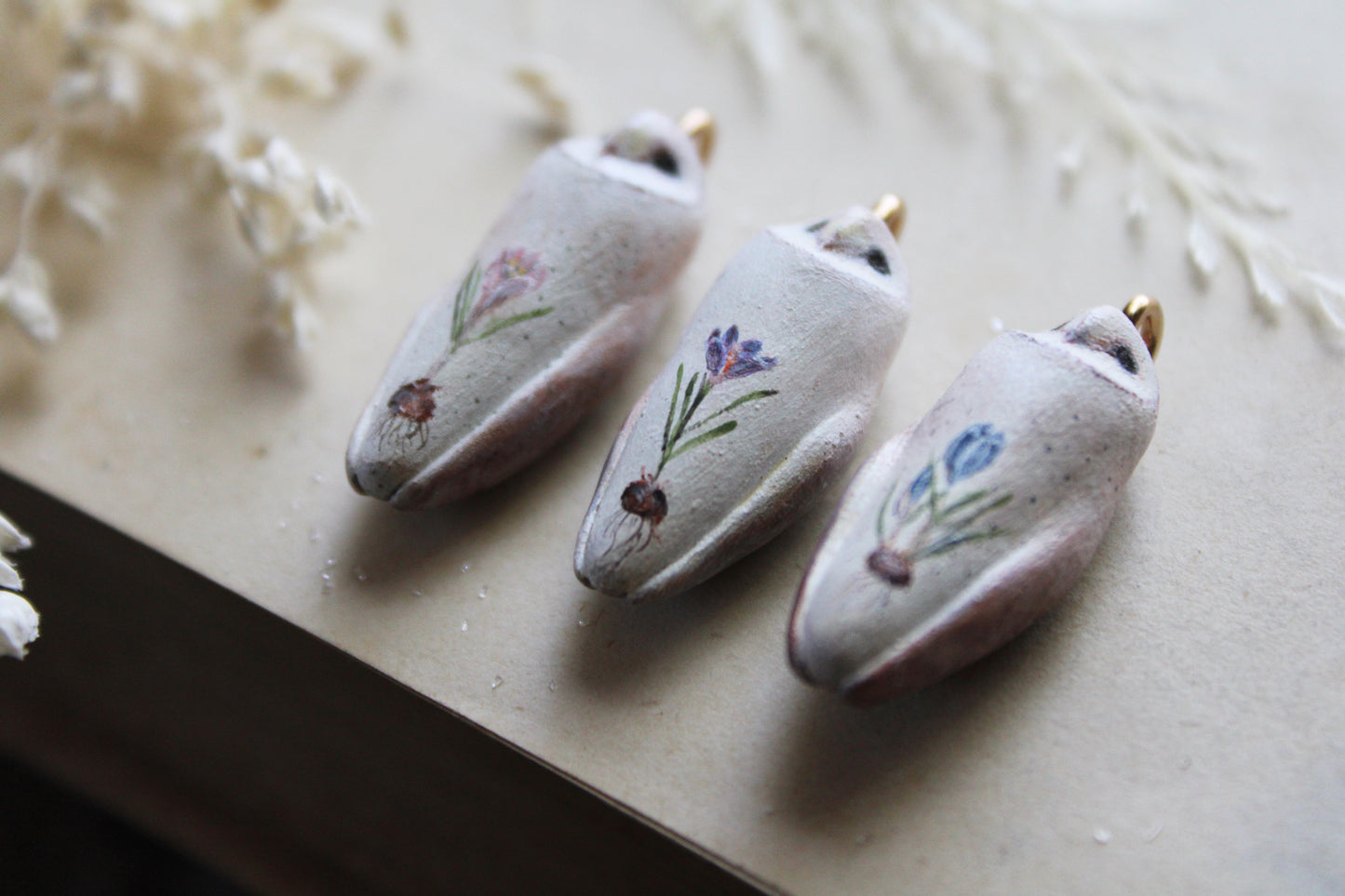 Crocus Barn Owl Necklaces