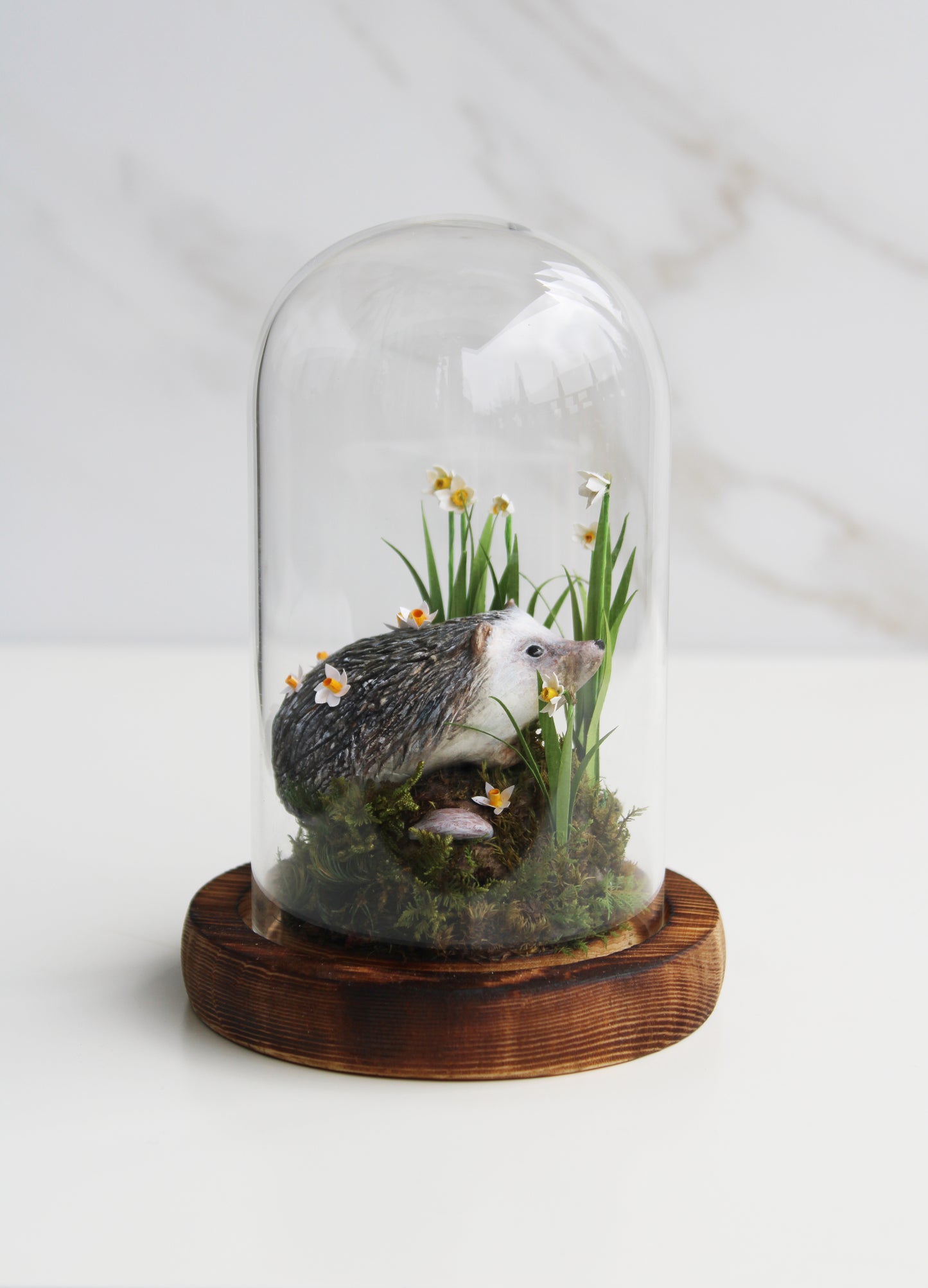 Collecting Daffodils | Glass Domed Sculpture