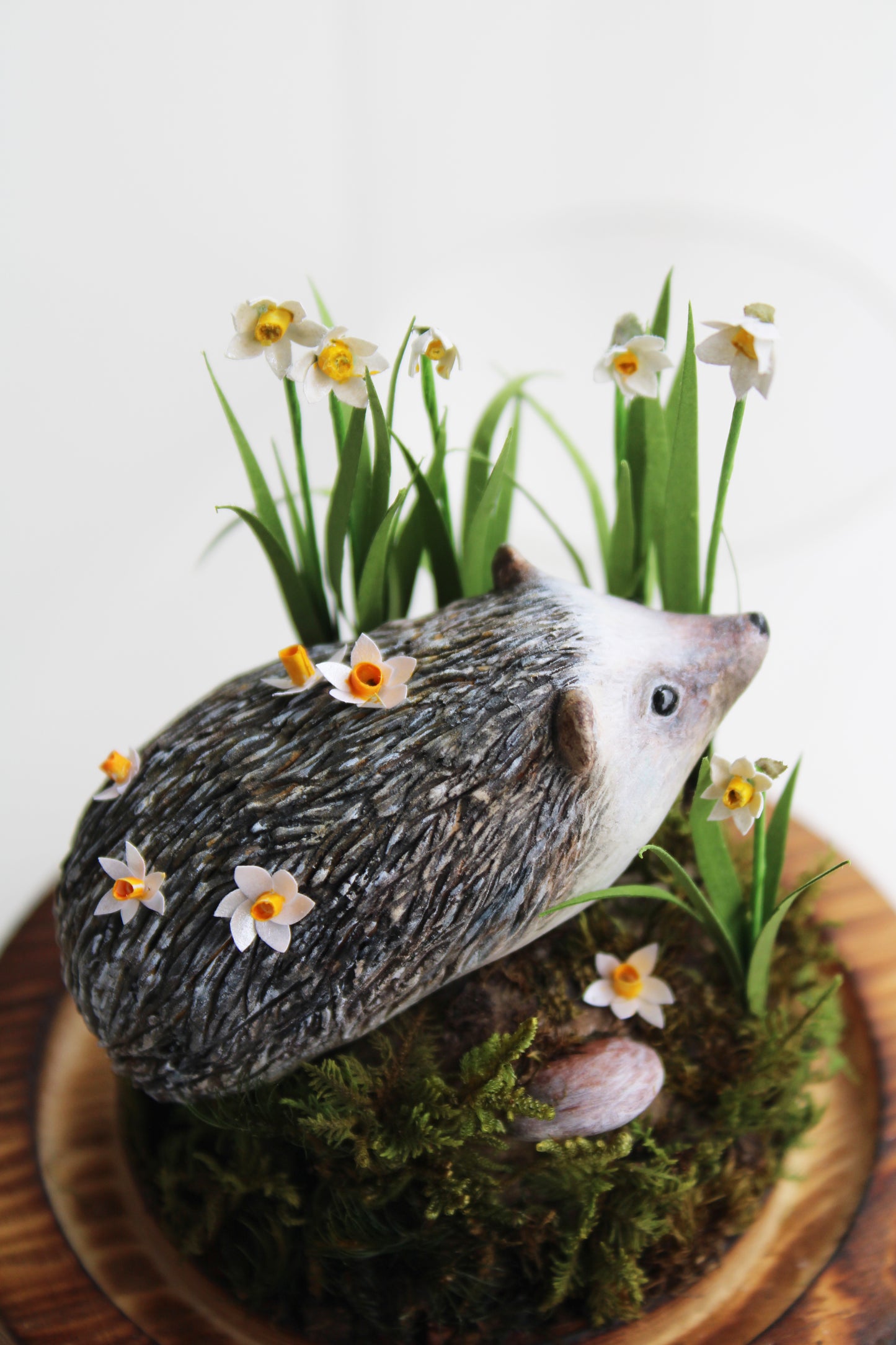 Collecting Daffodils | Glass Domed Sculpture