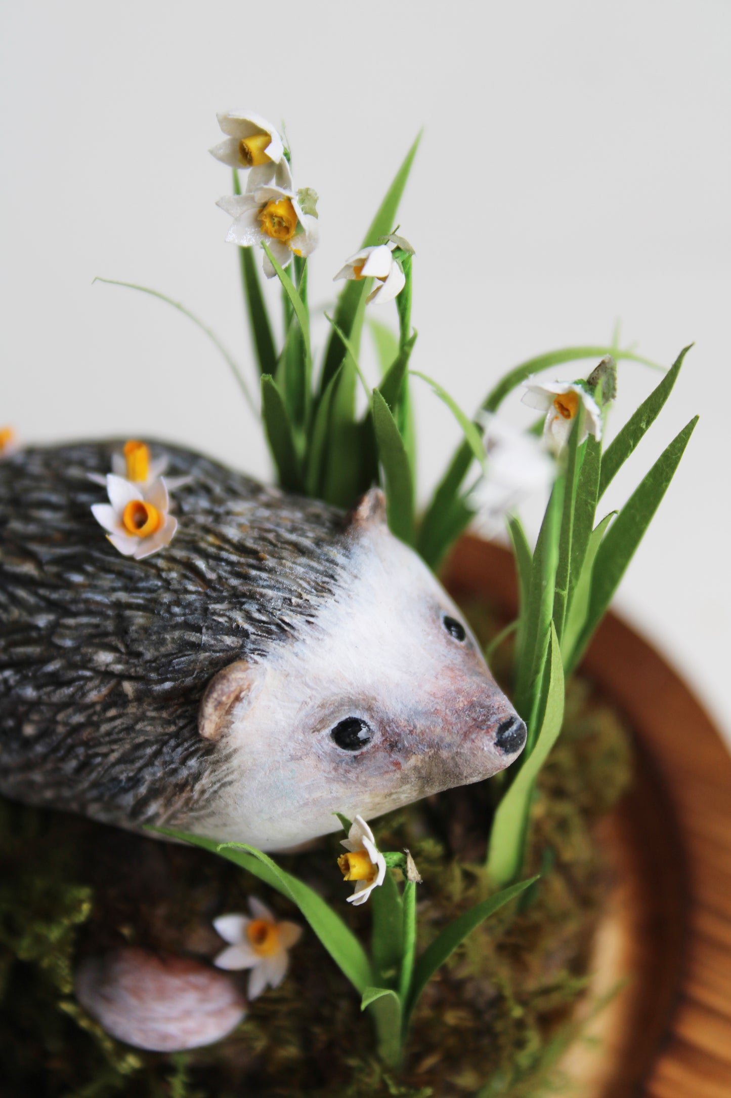 Collecting Daffodils | Glass Domed Sculpture