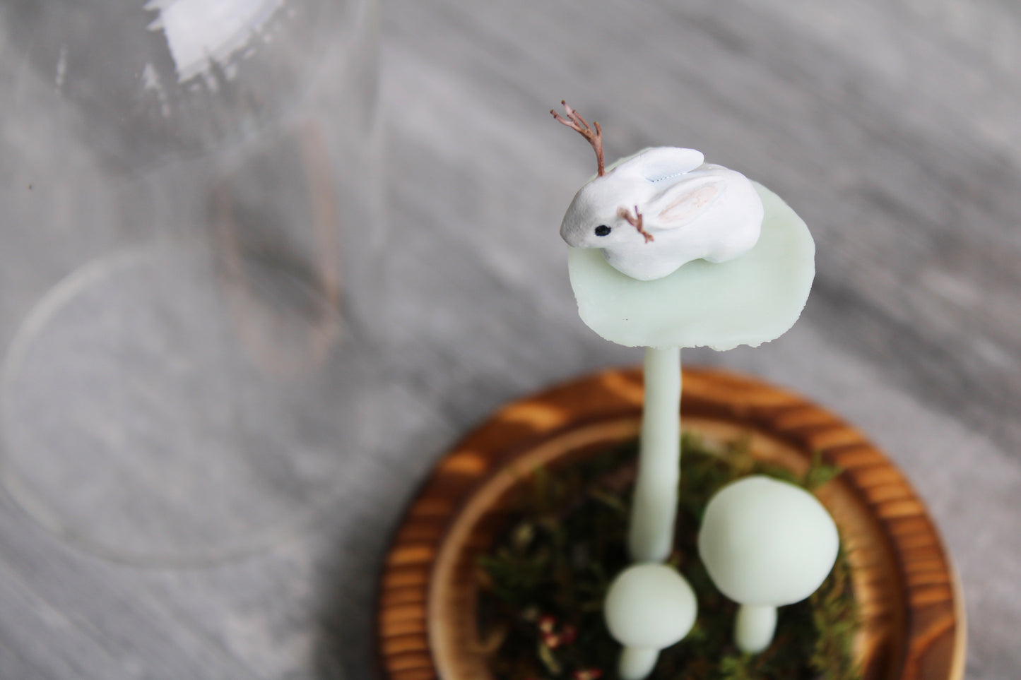 The Mushroom Jackalope | Glass Domed Sculpture