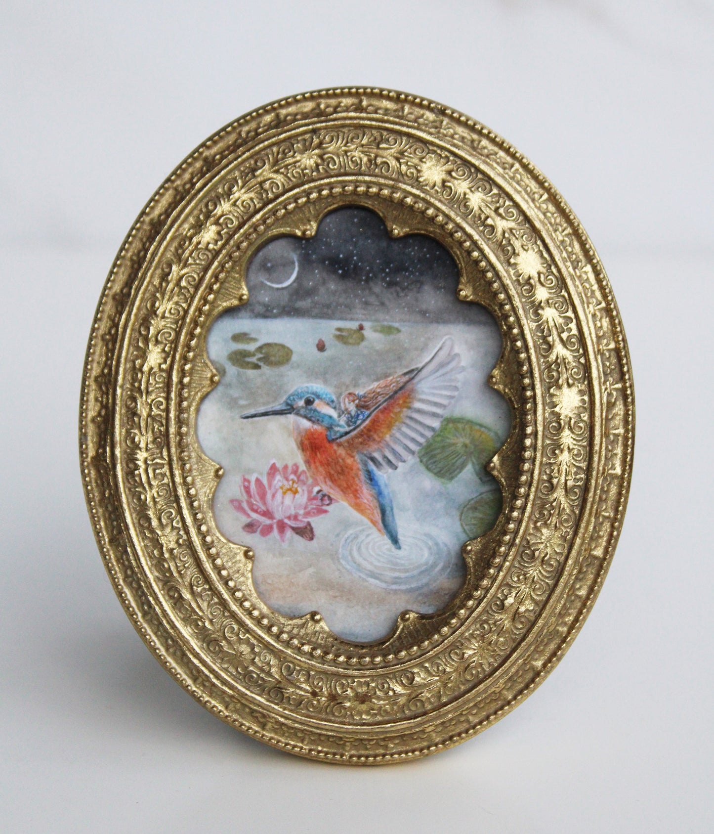 Kingfisher & Fae | Framed Original Painting