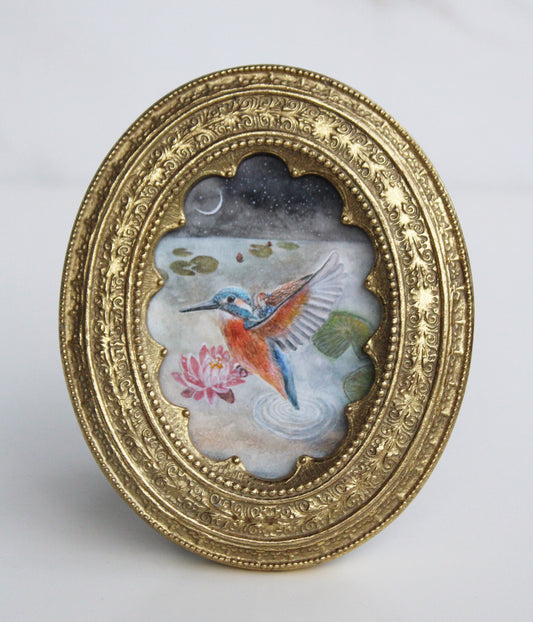 Kingfisher & Fae | Framed Original Painting